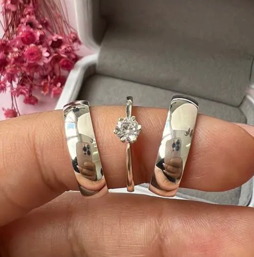 Aliança Prata anatômica 5mm