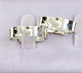 Aliança prata reta 5mm Concava