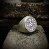 Anel São Bento prata925