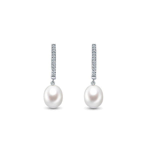 Brinco Pendente De Pérola Em Ouro18k - OROS