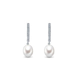 Brinco Pendente De Pérola Em Ouro18k - OROS