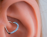 Piercing Daith coração ouro18k