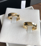 Aliança de casamento em ouro18k Semi côncava - PAR - OROS