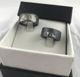 Aliança prata Leão e Leoa