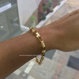 Pulseira Masculina Elo Retangular