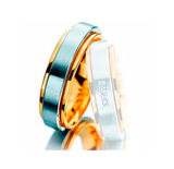 Aliança Bodas Ouro 18k Aro Duplo - Masculina - OROS