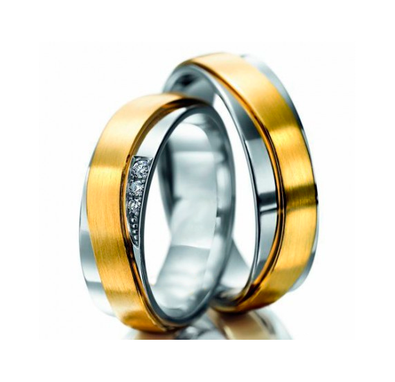 Aliança de Bodas em ouro18k Aro duplo - PAR - OROS