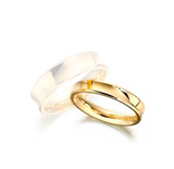 Aliança Ouro18k Côncava  - Feminina - OROS