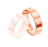 Aliança Ouro 18k Semi Côncava - Masculina - OROS