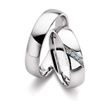 Aliança de casamento em ouro18k  Semi abaulada  - PAR - OROS