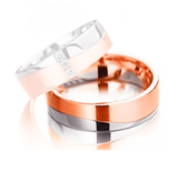 Aliança Bodas Ouro18k Reta Com Corte Em Onda - Masculina - OROS