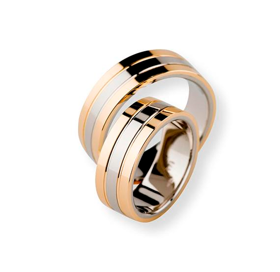 Aliança de Bodas em ouro18k Reta  - PAR - OROS