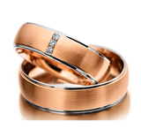 Aliança de Bodas em ouro18k Semi abaulada - PAR - OROS