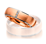 Aliança Bodas Semi abaulada - Feminina - OROS