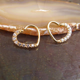 Piercing Daith coração ouro18k