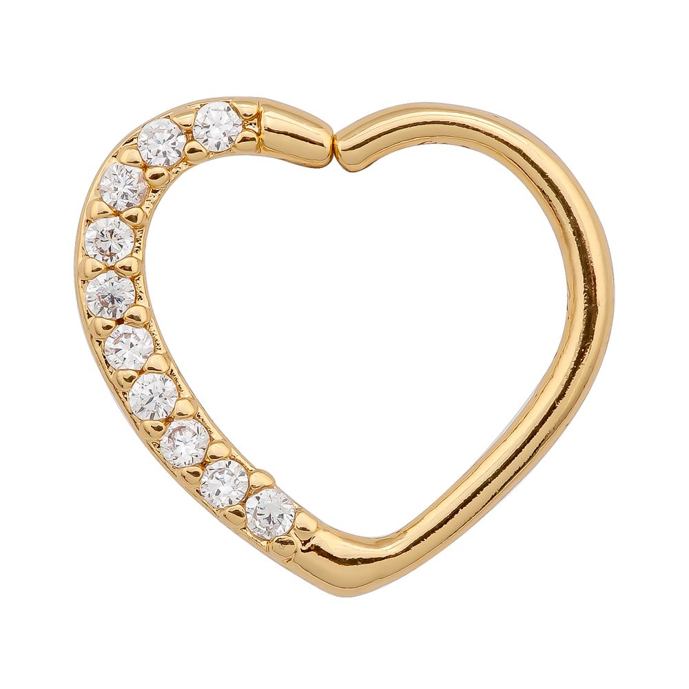 Piercing Daith coração ouro18k