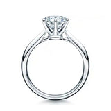 Anel solitário ouro em branco