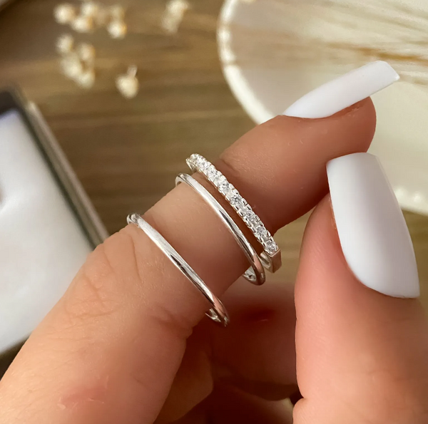 Aliança prata anatomica 3mm aparador