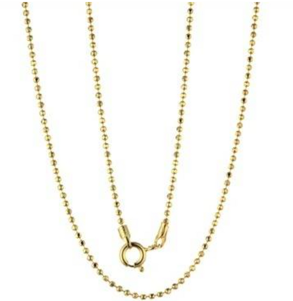 Corrente bolinha de ouro 18k