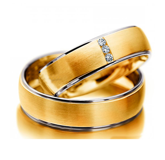 Aliança de Bodas em ouro18k Semi abaulada - PAR - OROS