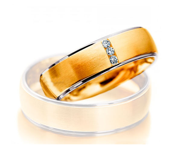 Aliança Bodas Semi abaulada - Feminina - OROS