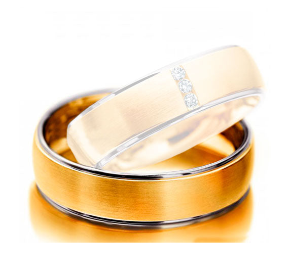 Aliança Bodas Semi abaulada - Masculina - OROS