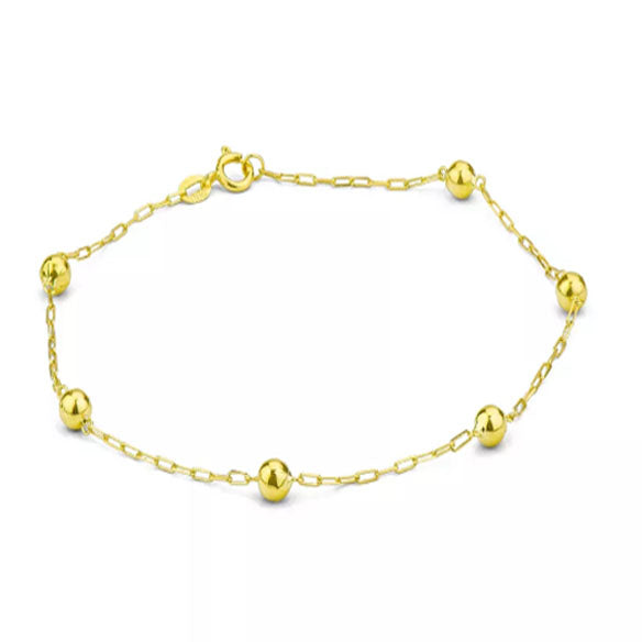 Pulseira Com Bolinhas de Ouro 18k