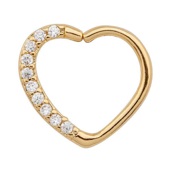 Piercing Daith coração ouro18k